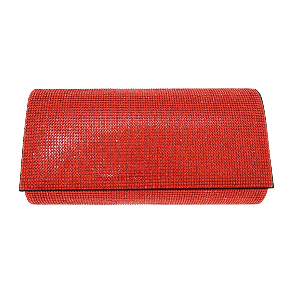 Rhinestone Red Evening Clutch Bag